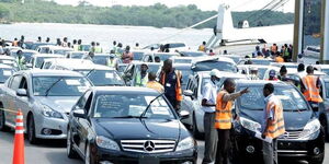 Cars at Mombasa Ferry