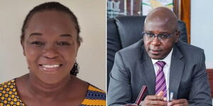 Health Cabinet Secretary nominee Dr Debra Mlongo Barasa (left) and KRA Commissioner General Humphrey Wattanga.