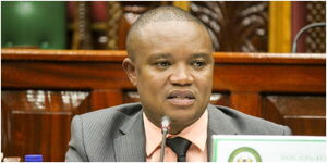 Chairman of the Finance and National Planning Committee, Kuria Kimani, during a hearing of public opinion on Finance Bill 2024.