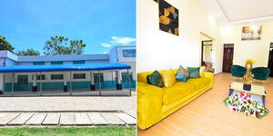Photo collage of Kwee Farewell Parlour and a waiting bay inside it 