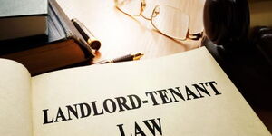 A photo of the landlord-tenant law handbook. 