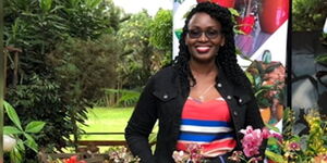 A screengrab image of Kenyan entrepreneur Lilian Katiso in her plant outlet in Uganda. 