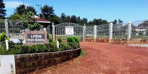 A photo of the entrance of Litein Boys' High School based in Kericho County. 