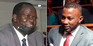 Former West Pokot governor, John Lonyangapuo, (left) and ex-Lamu senator, Anwar Loitiptip were appointed to government on March 10, 2023