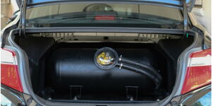 A car with a LPG tank 