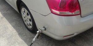 Undated Photo of a Car Being Refilled with Liquefied Petroleum Gas (LPG)