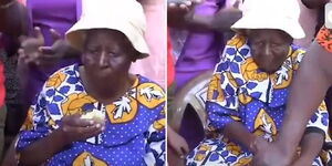 Lucia Wambura Wang'ombe celebrates her 112th birthday in Kirinyaga County.
