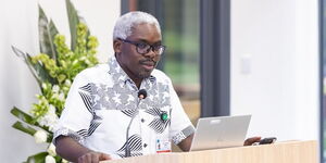 Professor Lukoye Atwoli speaks after being elected as an international member of the National Academy of Medicine (NAM) on October 10, 2023. 