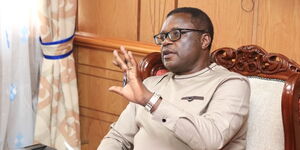 Bungoma governor, Ken Lusaka, at Parliament Buildings on July 19, 2022