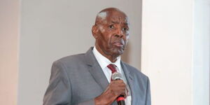 Education Cabinet Secretary Ezekiel Machogu during the release of 2024 Form one placement results at Lenana School on December 18, 2023.