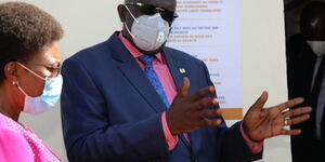 Education CS George Magoha during a tour of Meru National Polytechnic on September 4, 2020.