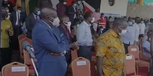 Education CS George Magoha at the Kisumu showground on Friday, October 23.