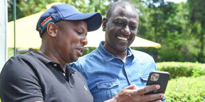 Photo of parliament Majority leader Kimani Ichungwa with President William Ruto