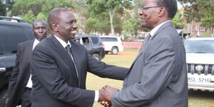 Chief Justice David Maraga (r) and DP William Ruto (l) at a past event.