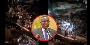 Screengrabs of an accident involving David Maraga's campaign team on Tueday, December 23, 2025.