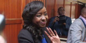 Former Citizen TV anchor Jacque Maribe appearing in court in 2021.