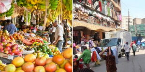 Photo collage of Marikiti Market and Kamukunji Market in Nairobi