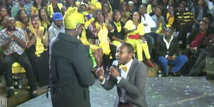 A marriage proposal on Churchill Show 