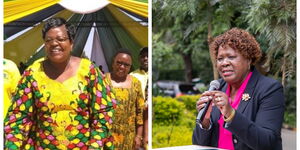A collage of Maragua MP Mary Wamaua (left) and Land CS Alice Wahome