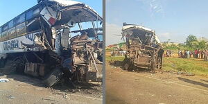 A Collage of the Bus involved in Accident at Taru on 24th December