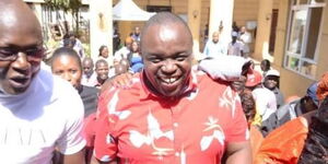 An image of Korogocho MCA Absalom Odhiambo at the Milimani Law Courts after he was discharged unconditionally on February 1, 2023