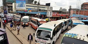 Different matatu saccos along Ronald Ngala Street majorly occupied by matatus heading to Umoja Estate in Eastlands in August 2019