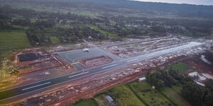 An aerial view of the Matulo Airstrip in Webuye, Bungoma County.