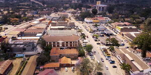 Aerial view of Machakos County