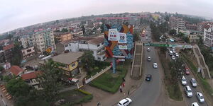 An aerial photo of Langata Estate in Nairobi County.
