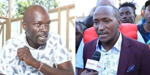 A side-by-side image of outgoing Sirikwa ward MCA, Alfred Mutai and former Biashara Ward MCA, Elijah Njoroge.  