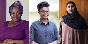 From left to right: Chao Mbogho, Linda Kamau and Fatima Abdulkadir