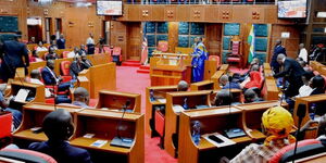 Members of the Nakuru County Assembly during a session