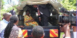 Meru Governor Kawira Mwangaza arrested in Imenti on Wednesday, October 18, 2023.