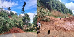 Photo of a section of road along the Meru-Maua highway