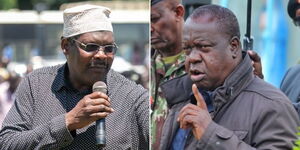 Photo collage between Miguna Miguna (left) and Fred Matiang'i (right).