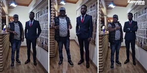Photo of Mike Sonko and Brian Mwendwa at his Office in Mombasa on October 14, 2023