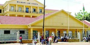 Entrance to Milimani Law Courts, Nairobi.