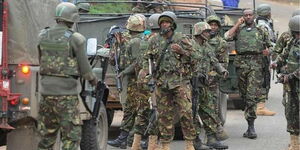 An image of KDF soldiers during a past operation.