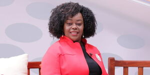 A photo of Millie Odhiambo during an interview on Citizen TV in September 19, 2019.