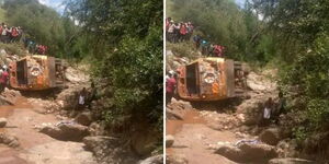 Shuttle loses control and plunges into a river in the Kibwezi area of Makueni County