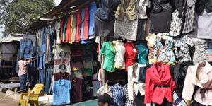 A photo of second-hand clothes being sold in Nairobi's Central Business District pictured on November 3, 2022. 