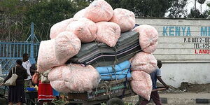 A handcart puller in Nairobi
