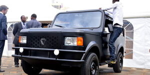 A Mobius vehicle during its launch in Nairobi.
