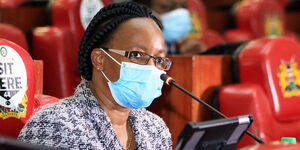 undated image of Health Principal Secretary Susan Mochache before parliament