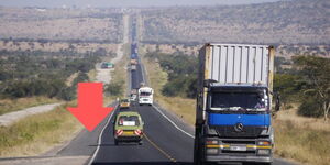 An image illustrating where the sleeve is located on the Mombasa-Nairobi highway.