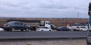 Traffic snarl-up along Mombasa Road on Friday, August 1, 2025.