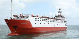 A ship approaching the Port of Mombasa on September 6, 2023.