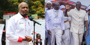 Gatundu South MP Moses Kuria during his 50th birthday at the Gatundu Children's Home.