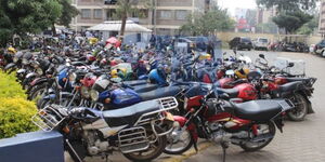 Motorbikes at Police Station