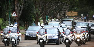 Undated image of president Uhuru Kenyatta motorcade
